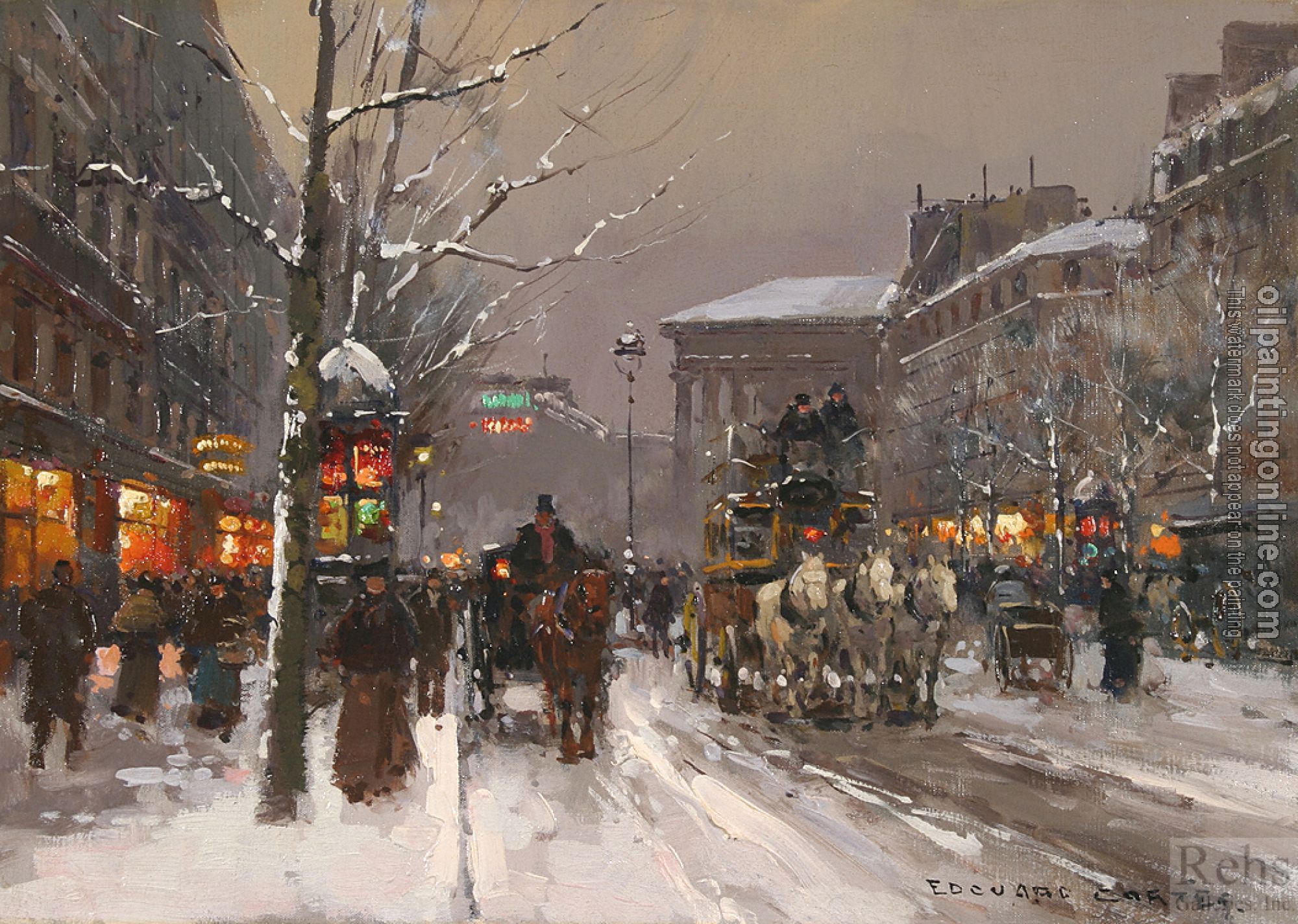 Edouard Cortes - Boulevard de la Madeleine, Winter